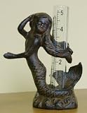 Mermaid Cast Iron Rain Gauge