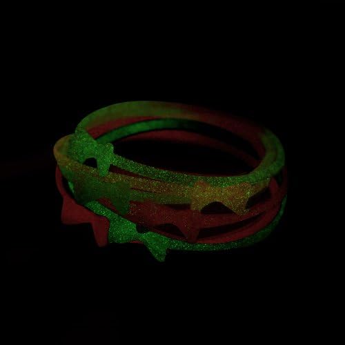 Jelly Bracelet Glow in the Dark Silicone with Bow - 12 Pieces