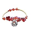 Red Faceted Crystals Diamond Lucky Compass Bracelet Stretchable Stylish