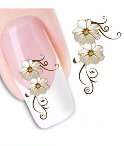 Ottery Fashion Little Daisy Nail Art Stickers Decals Water Transfers Decals Sticker Beauty Nail Salon for Girls Nail Decoration Nail Salon