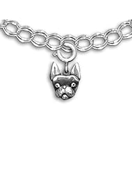Sterling Silver Boston Terrier Charm for Charm Bracelet by The Magic Zoo