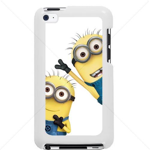 Despicable Me Minions Apple iPod Touch iTouch 4th Generation Hard Plastic Black or White cases (White)
