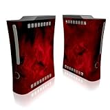 Crimson Quantum Waves Design Xbox 360 Front Panel Protector Skin Decal Sticker