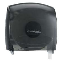 Kimberly Clark IN-SIGHT JRT 09554 Junior Bath Tissue Dispenser, 10-19/32" Width x 10-51/64" Height x 5-1/2" Depth, Smoke/Grey