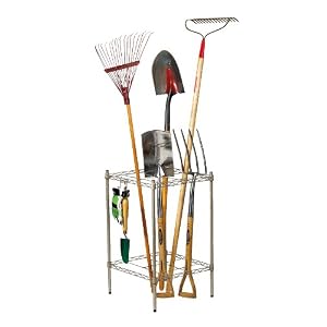 Yard and Garden Tool Organizer Rack