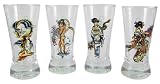Set Of 4 Ed Hardy DRAGON LADY Flared Shooter Glasses