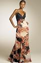 Party Abendkleid, Kleid, mit schwarzer Spitze, Farbe gold
