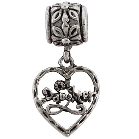 Dangling Daughter Vintage Heart Oriana Bead - Pandora Bead & Bracelet Compatible