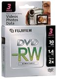 Cheap Fujifilm Media 25302553 DVD-RW Camcorder 1.4GB 30 Minutes 2X Jewel Rewritable - 3 Pack