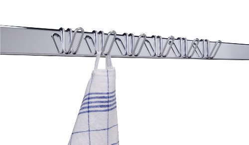 Wenko 5816100 Doppelhaken - 6er Set, Zubeh&ouml;r f&uuml;r Structura-Relingsystem, Chrom, je 3.5 x 3.7 x 1.3 cm