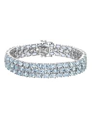 30 Carat Sky Blue Topaz Sterling Silver Bracelet