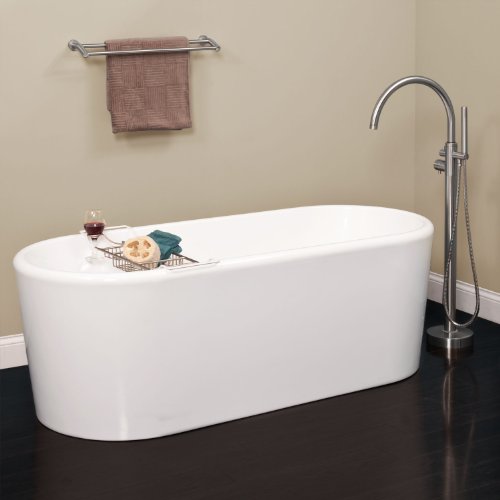 67 Harper Acrylic Tub Oil Rubbed Bronze Drain Compare price