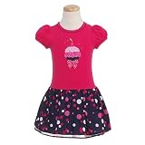 Bonnie Jean Baby Toddler Girls Pink Navy Cupcake Birthday Dress 12M-4T