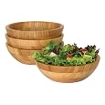Lipper International Small Bamboo Bowls, Set of 4