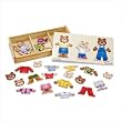 Melissa & Doug Wooden Bear Family Dress-Up Puzzle