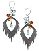 Nashelle Design Decadent Flaming Feather Earring, Color Silver