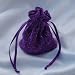 3x4 Sparkle Fabric Wedding Favor Gift Bags/Pouches - Purple (10 Bags)