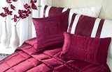 Ritz Berry Large Plain Throw with Matching Cushion Covers