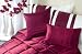 Ritz Berry Large Plain Throw with Matching Cushion Covers