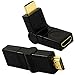 Generic 2x HDMI Male To Female Right Angle 90-360 Degree Adapter