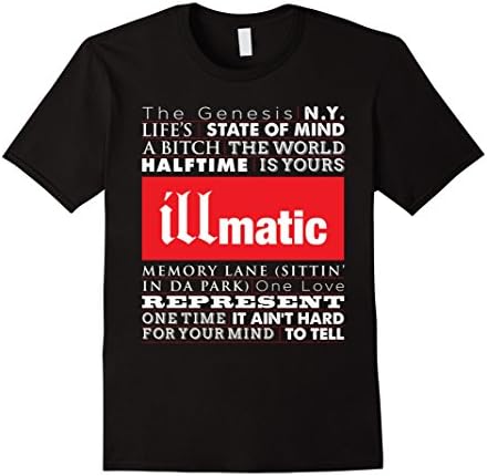 Men's Illmatic Shirt - Deluxe Nas Illmatic Tee-Shirt Medium Black