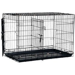 Precision Pet 2-Door Great Crate Pet Crate, Black, Up to 110 Pounds