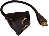 Gold Plated HDMI Splitter Cable - 1 Input, 2 Outputs from Cable Mountain