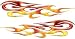 Full Color Tribal Reflective Real Fire Flame Decals