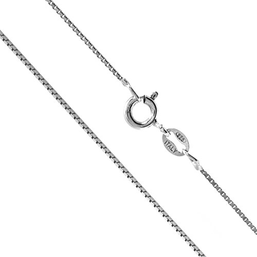 Sterling Silver 0.8mm Box Chain, 14