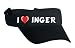 Embroidered Visor with I Love Inger