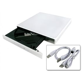 Slim Portable USB 2.0 External CD-RW/DVD Combo Drive White For Acer AOD250-1694/AOD250-1515,Aspire One AOD150-1669/AOD250-1326,Toshiba Mini NB205-N325WH,NB205-N311/W,NB205-N330WH,Sony VAIO VPC-W121AX/W,Samsung N120-12GW,HP Mini 110-1036NR/110-1112NR/110-1126NR,ASUS Eee PC Seashell 1005HA-MU17-WT/1008HA-PU17-WT,ASUS Eee PC 1005HA-VU1X-WT