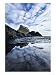 Castle Reflected in Pool with Mackerel Sky, Northumberland, UK Photographic Poster Print by David Clapp, 12x16