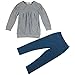 Jastore Kids Girls Clothing Set Long Sleeve T-Shirt +Pants Outfit (5T) Grey