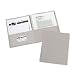 Avery Two-Pocket Portfolios, Embossed Paper, 30-Sheet Capacity, Gray, Box of 25 (47990)
