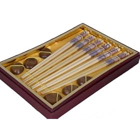 Buy 12 (6 pairs) Elegant Chopsticks & Holders Set In Gift Box