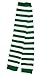 BeWild Brand ® St. Patrick's Day Green / White Striped Leg Warmers