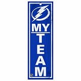 NHL Tampa Bay Lightning 4-By-13 Wood "My Team" Sign