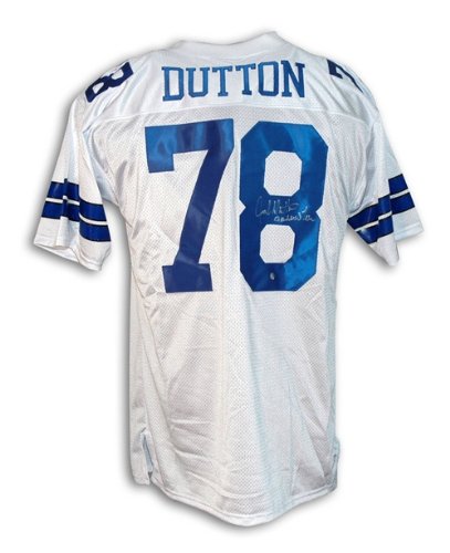 John Dutton Autographed/Hand Signed Dallas Cowboys Throwback Jersey Inscribed ''Americas Team''