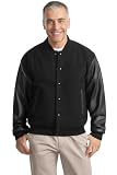 Wool and Leather Letterman Jacket