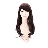 HDE (TM) Long Dark Brown Straight Wavy Hairstyle Wig