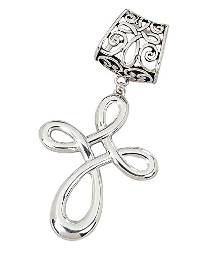 Open Swirl Cross Scarf Jewelry