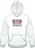 Warning Swine Flu Test Subject Keep Back Sign Logo Men's Hoodie Sweat Shirt White XXXL