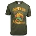 Green Bay Packers Men's Vintage Short Sleeve T-Shirt (Hunter, Large)