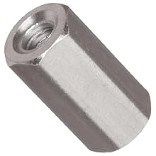 Hex Standoff, Aluminum, Plain Finish, Female, Right Hand, 4-40 Screw Size, 3/8" Length (Pack of 100)