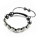 Clear Pave Crystal Buddhist Beads Bracelet