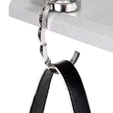 DELUXE Taschenhalter – mit einer edlen Blume – mit Glaskristall in REGENBOGEN FARBEN – Crystal – mit magnetischer Gliederhalterung – Taschenhaken & Handtaschenhalter – für Frau, Freundin, Mutter und Tochter – Tolle Geschenkidee!!!