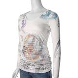 Self Esteem Long Sleeve V-neck Burnout T-shirt