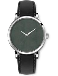 SPRAWL Aanalog Fashion Series Silver Ladies Watches of Genuine Black Leather Strap,Unique Wrist Watch for Women Girls Designed with Dark background