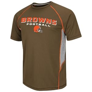 NFL Cleveland Browns Men's Fanfare VI Short Sleeve Tee, Cardinal Brown/Steel/Dark Orange/White, Medium