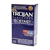 Trojan Ecstasy Latex Condoms, Fire & Ice 10 ct (Quantity of 3)